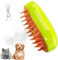 Mr.Twinklelight Katzenbürste mit Dampf, 3-In-1 Steamy Brush Katze Cat Steamy Brush für Massage Haarentfernung,Katze Haustier Spray Massage Kamm Katzenbürste für Katze &