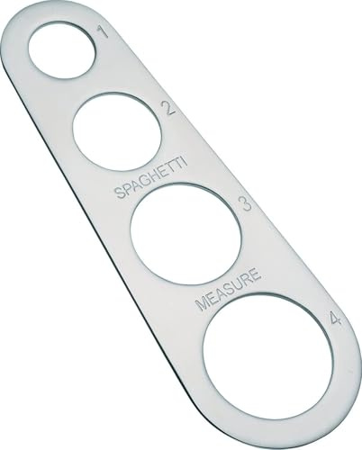 Mesure Spaghetti en acier pour 1 2 3 4 portions Doseur pour pâtes longues, mesureur de spaghettis en acier inoxydable à 4 trous Spaghettomètre, taille parfaite pour portions de spaghetti