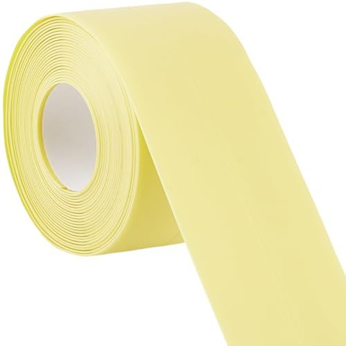 craspire 10,5 Fuß Dekoratives Dichtungsband Gelbes Dichtungsband PVC Wasserdicht Fleckenabweisend Selbstklebend Für Badezimmer Toilettenumrandung Eckenschutz Dichtungsstreifen Für Küche Bad Boden