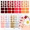 JSRQT Bandes d'Ongles d'Orteils 8 Feuilles Autocollants Pieds Auto-Adhésifs avec Lime à Ongles 3D Vernis Décorations Manucure Glitter Full Wrap Toenail Polish Stickers pour Femme Fille