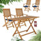 Casaria® Gartenmöbel Set Holz Klappbar FSC®- / SVLK- Zertifiziert inkl. Auflagen Akazie Teak Garten Balkon Terrasse 125x60cm Sitzgruppe Wetterfest Outdoor Blau