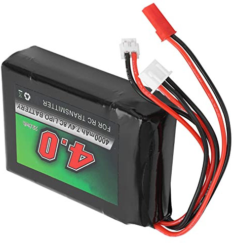 BAOFUYA 7.4V 4000mAh Lipo Battery for RC Transmitter DX9 DX8 DX7 Compatible with JSR JR Plug Fits Spektrum Remote Control
