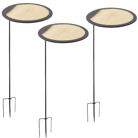 Plant Shade Umbrellas - 3-Piece Retractable Garden Sun Covers Stakes | Weatherproof Portable Shade Set for Outdoor Plants on Patio Courtyard Deck Backyard Farm Nursery or Poolside Planter