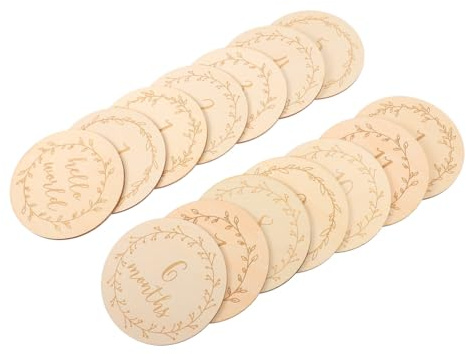 SOIMISS 14 pièces Disques pour Né de Cartes de Jalons Accessoires Photo pour Bébés Dimensions pour Célébrations et Souvenirs