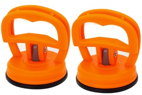 2 Pack Small Multi-Functional Dual-Purpose Suction Cup – Car Dent Puller & Suction Lifter for Car Body Dent Repair, Furniture Lifting, Tiles, Windows & Phone Holder(2 small)