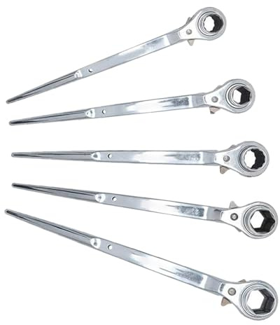 Helilyco Ratchet Wrench 17-22mm Adjustable Socket Wrench with 1 2 Inch Drive Chrome Vanadium Steel End Handle Head Spanner for Tight Spaces