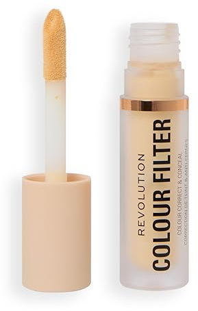 Revolution Colour Filter Correcting Concealer, Farbkorrektur-Concealer mit aufbaubarer hoher Deckkraft, sanft mattes Finish und langanhaltend, vegan und tierversuchsfrei, Banana, 4 g