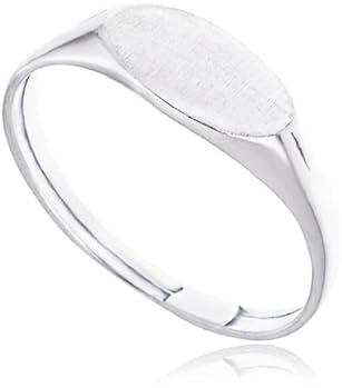 ZELYA damenring Silber-/vergoldete 925/858 14K ringe damen zart minimalistisch – matt gebürstet, Geschenkset für Damen, personalisierte Box, alle Größen, Ring für się