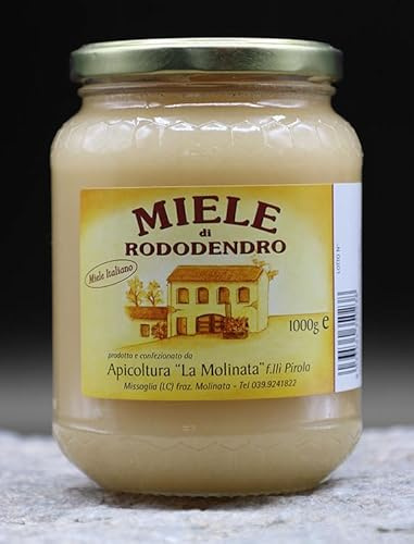3 x 250 g - Miele di Rododendro - Miele Lombardo - Vasetto da 250g - Apicoltura “La Molinata”
