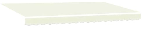 Ersatzplane für Vorzelt, cremefarben, 4 x 2 m, Polyester | 1 Leinwand + 1 Lambrequin inklusive, wasserabweisend, ideal für Balkon, Terrasse, Garten