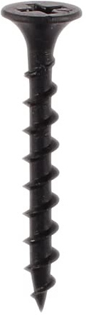 250, 3.5 x 38mm Coarse Thread Black Screws for Plasterboard Drylining