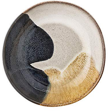 Bloomingville Jules Schale aus Steingut in der Farbe Grau mit einem Durchmesser von 22cm, 82046908