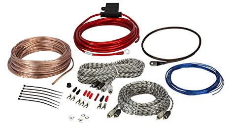 Scosche Install Centric ICAK104 True 10 Gauge Hybrid OFC High Current Amp/Subwoofer Wiring Kit | Complete 4-CH Car Amplifier Install Kit Twisted Pair Audio Cables, Speaker Wire, In-Line Fuse Holder