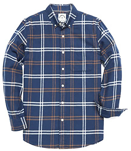 Dubinik® Chemise Flanelle Homme Bouton Chemise Homme Manches Longues Chemise Coton Casual Carreaux Chaude