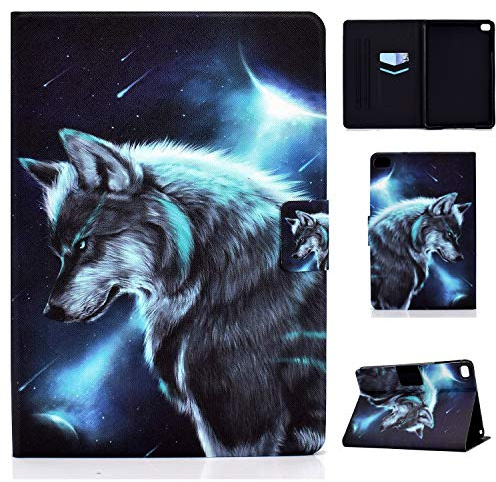 Auslbin Coque pour Tablettete iPad Mini 5/4/3/2/1,Cuir PU Etui de Protection Flip Portefeuille Cover Case avec Stand,Poche,Veille/Réveil Automatique,Loup