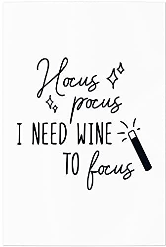 JUNIWORDS Poster, Hocus Pocus I Need Wine to Focus, 20 x 30 cm