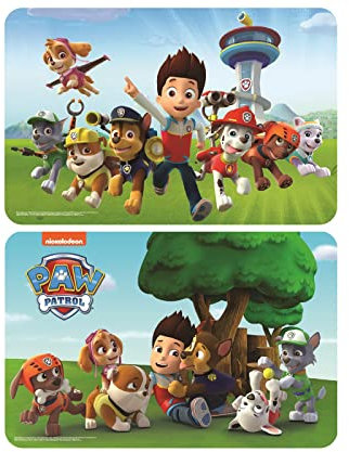 2 Stück Paw Patrol Tischunterlage Platzdeckchen Malunterlage Knetunterlage Eßunterlage (Mehrfarbig Set Nr.7)