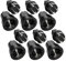 greate 6x Schuko Stecker Kupplung 230V Aussenbereich - Gummistecker Kupplung Set mit Knickschutz, 2-polig, 230V, 16A & 3,7kW - IP44 Stecker und Kupplung 230V schwarz für Außenbereich - Schukostecker