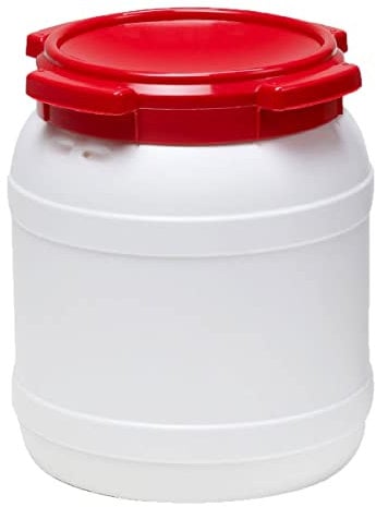 Fut/Bidon plastique alimentaire grande ouverture à visser - CURTEC - 15 litres