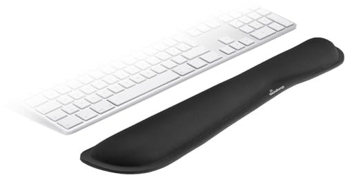 MediaRange Ergonomisches Tastatur-Pad, Tastaturunterlage mit Memory-Schaum Handgelenkauflage, robuste Stoffoberfläche, optimales Auflagegefühl, geeignet für nahezu alle Tastaturtypen