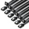 deleyCON 6x 50cm Cavi SATA 3 Set Cavo Dati SATA III - HDD SSD Cavo di Collegamento Clip in Metallo 6 GBit/s - 1x Dritto 1x 90° di Tipo L - Nero