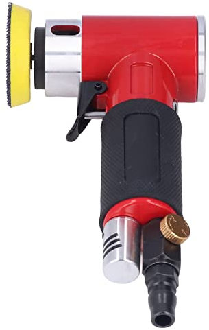 Fockety Ponceuse pneumatique, 15000 TR/Min 90PSI 4CFM Mini Ponceuse Ponceuse pneumatique compacte Excentrique Double Rotation Interface 1/4 po Ponceuse orbitale aléatoire pour Le Travail du Bois
