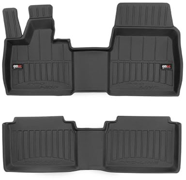 Fußmatten Gummimatten kompatibel mit BMW i3 2013-2023 OMAC Premium 3D Schwarz TPE Gummi