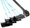 ADCAUDX Cavo da Mini SAS a SAS: 1 m SFF-8643 a SAS SFF-8643 a SFF-8482 Connettore 4X SFF-8482 con cavo adattatore di alimentazione SATA (1 m)