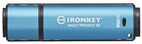 Kingston IronKey Vault Privacy 50 FIPS 197-zertifizierter und mit XTS-AES 256-Bit verschlüsselter USB-Stick für mehr Datenschutz - IKVP50/256GB