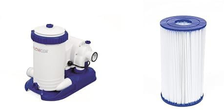 Bestway 58391 Pompe de filtration à cartouche de 9 463 L/h & 58095 Cartouche Type IV/B