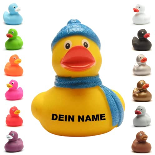 Badeente - personalisierbar (Winter Ente)