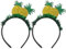 Danlai 2 Pcs Ananas Stirnband Pailletten Obst Kopfschmuck Funny Hairband Head Bopper Hawaiian Headwear Hair Hoop Party Dekoration