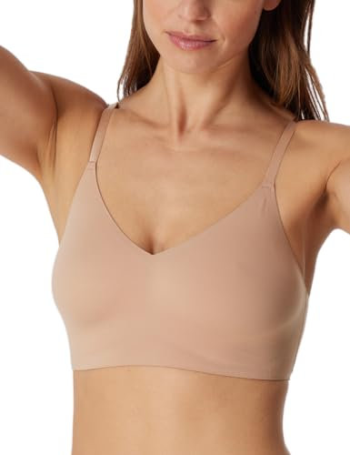 Schiesser Damen Nahtloses Spaghettiträger Mit Herausnehmbaren Pads - Invisible Soft Bustier, Maple_179821, 38 EU