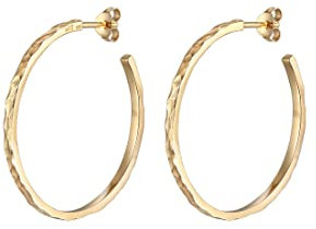 Elli Ohrringe Damen Creolen Stecker Gehämmert in 925 Sterling Silber