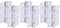 HANDLEZONE® Door Hinges 3 Pairs 76mm / 3 inch Ball Bearing, with Screws - Polished Chrome