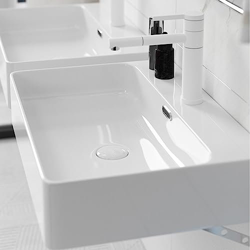 Wc Avec Lave Main Intégré Porcelaine Ceramic Corner Évier Mur De Salle De Bain Lavabo De Salle De Bain Réévier De Salle De Bain Vanité Lavabo Blanche Avec Déborde ( Color : 36*25cm , Size : White fauc