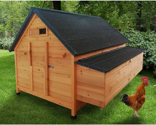 Animal Valley Hühnerstall Cémani XXL, Dach mit Schindel, Schwarz, 15 bis 18 Hühner