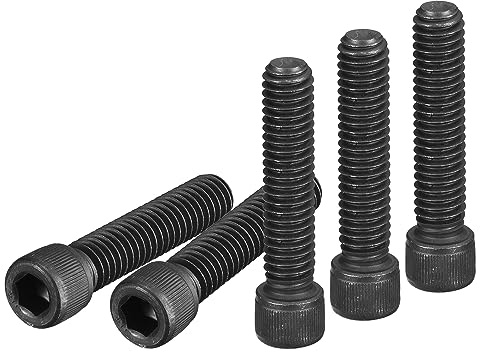 DTGN 10 Unidades 5/16-18x1-1/2 Tornillo de Cabeza Hexagonal Negro | Rosca Completa Tornillos de Cabeza Hexagonal de Acero al Carbono 12.9, para Sujetar Muebles