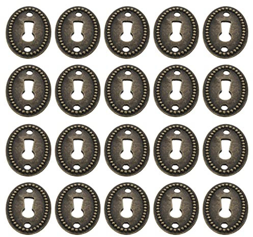 TOVINANNA 20 x copertura della serratura, 1.4 Di Copertura Decorativa Per Buco Della Serratura In Ottone, a Per Retrò Piastra Per Per Per Hardware