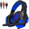 LEONYS Gaming Headset, PC Headset with Noise Canceling Mic & LED Light,3.5mm Stereo Earphone Wired Headset for Laptop Mac Games