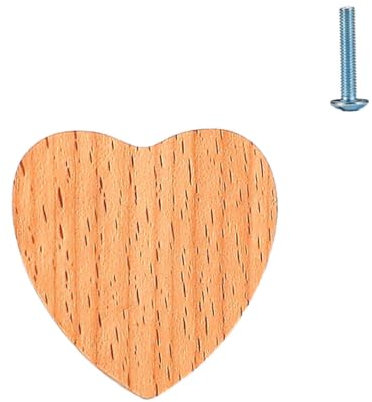 osiuujkw Non-Toxic Animal Shaped Door Knobs Wide Application Wood Made Animal Hook Handles Wooden Smooth Surface Childlike, Love