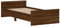 vidaXL Cadre de lit moderne en bois d'ingénierie avec lattes en contreplaqué, finition chêne marron, convient pour matelas de 90 x 200 cm