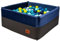 Golden Group Piscine à balles 90x90 cm carré - Montessori Jouer avec Bébé, Piscine a balles pour Enfant, Piscine à balles sans balles - Bleu Marine/Graphite