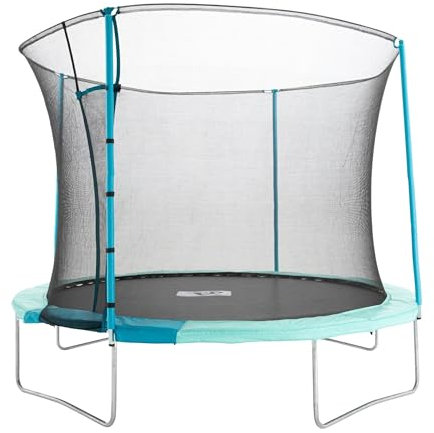 TP Toys Up 8ft Trampoline - With A Secure Enclosure And Protective Quality Frame Padding. Rigid Top Ring Design, Strong Springs, Galvanised Steel Frame - Fun Outdoor Jumping Mat For Kids. 3 Years+