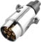 AGRISHOP Spina Per Rimorchio 7 Poli Metallo, Spinotto Gancio Traino 7 Poli Alluminio, 12V Spina Rimorchio 7 Poli metallo,Spinotto Rimorchio 7 Poli Maschio