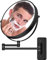 BTremary 8 Wall Mounted Magnifying Makeup Mirror 1X/7X Two-Sided 360° Swivel Bathroom Shaving for Men and Women in Hotel/Home, Black