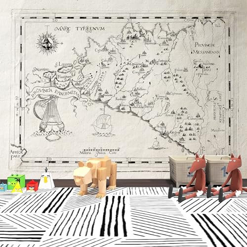 Custom Size Wall Murals, World Map Wallpaper, Removable Peel and Stick, Office, Bedroom, Living Room
