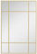 HOMCOM Espejo Rectangular de Pared 90x60 cm con Marco de Metal Espejo Decorativo para Salón Dormitorio Entrada Dorado