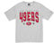 SAN FRANCISCO 49ERS New Era Cap NFL Oversized T-Shirt Satin Applique Patch Logo Heather Gray Unisex