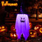 Halloween Deko Garten Outdoor,41.33 Hängende Geister mit Hexenhut, Halloween Lichterkette Fliegende Geisterhüte mit LED Lichtern, Horror Deko für Karneval Party Halloween Terrasse Baum Veranda